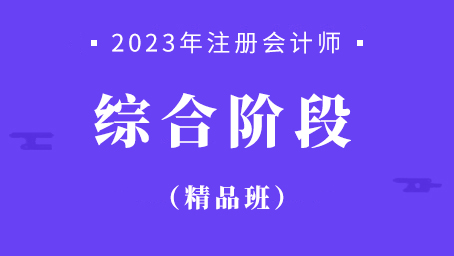 2023年注册会计师综合阶段精品班